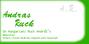 andras ruck business card